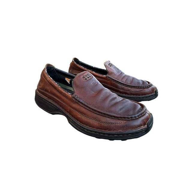 Timberland Brown Leather Slip-On Loafers Driving Shoes Men's Size 10 M - Picture 12 of 12
